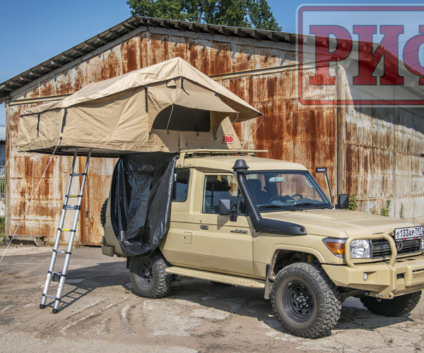 Палатка на крышу автомобиля РИФ Soft RT02-120, тент песочный